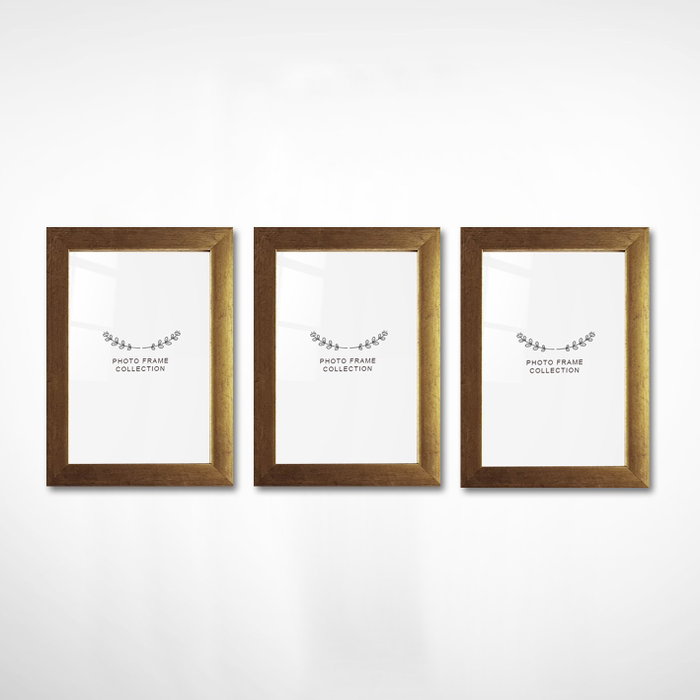 Aberto Design Set de 3 Marcos de Fotos Dorados 10 x 15 cm Aberto Design Set de 3 Marcos de Fotos Dorados 10 x 15 cm